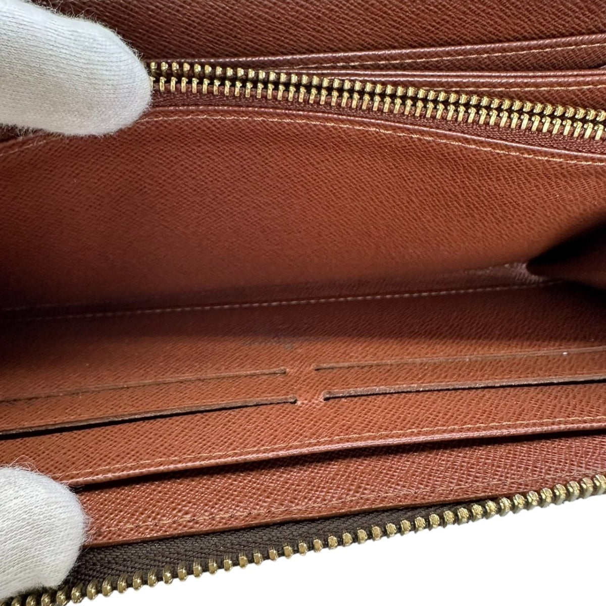 LOUIS VUITTON Long Wallet Purse M60017 Monogram canvas, leather Brown Monogram Zip Around