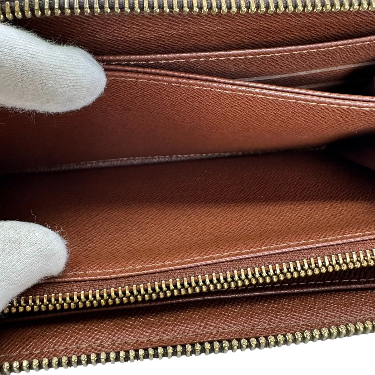 LOUIS VUITTON Long Wallet Purse M60017 Monogram canvas, leather Brown Monogram Zip Around