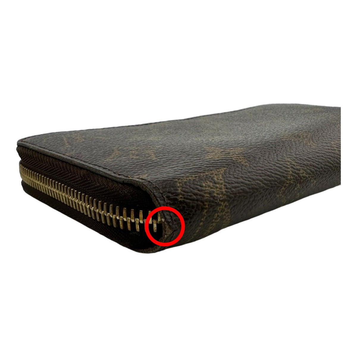 LOUIS VUITTON Long Wallet Purse M60017 Monogram canvas, leather Brown Monogram Zip Around