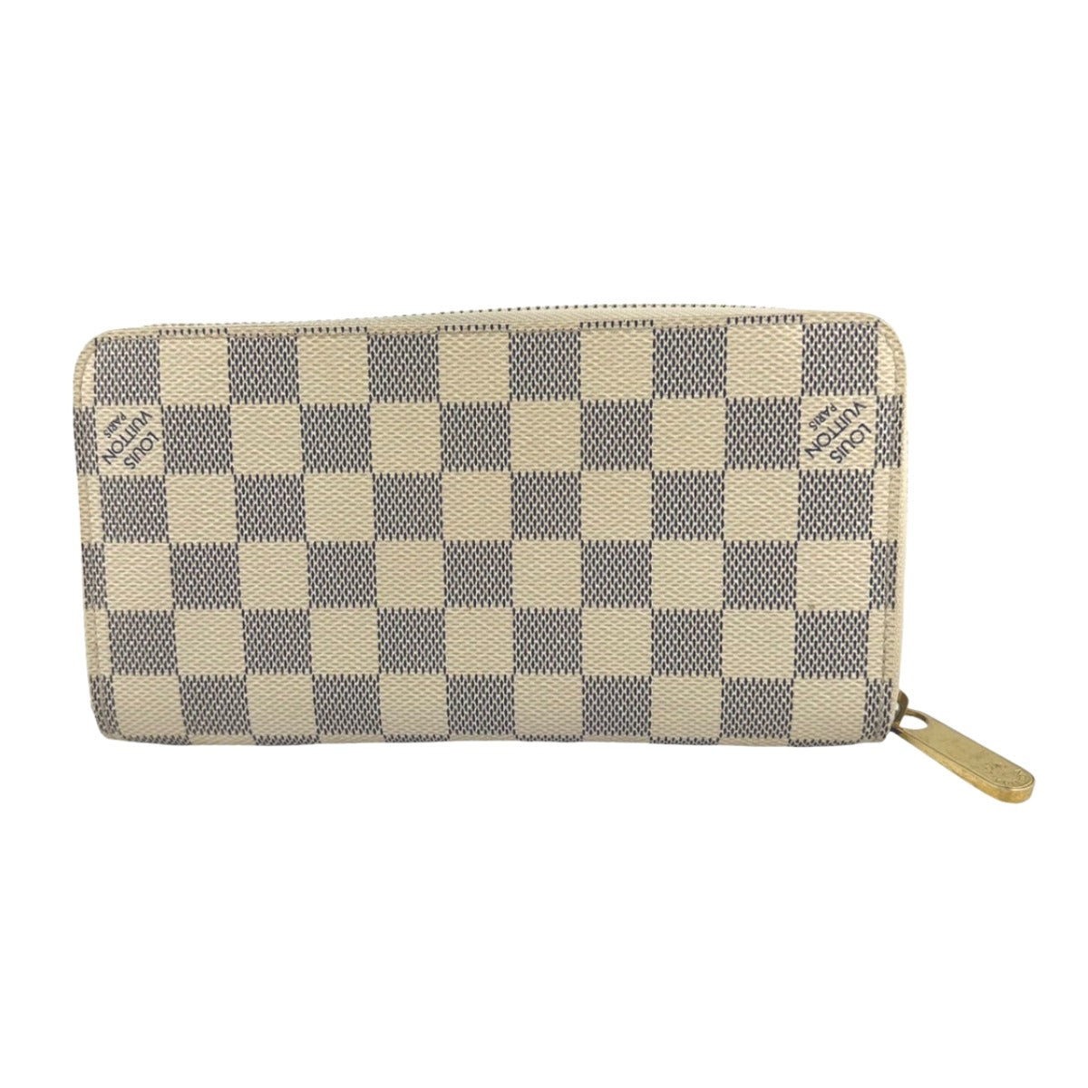 LOUIS VUITTON Long Wallet Purse N60019 Damier Azur Canvas white Azur Zippy wallet