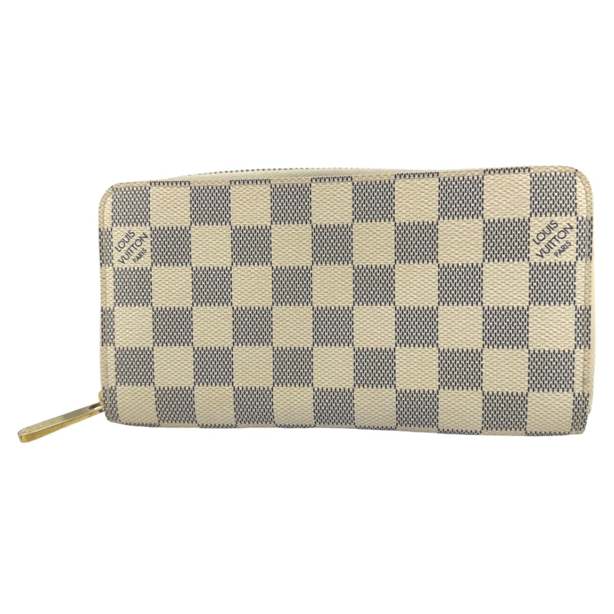 LOUIS VUITTON Long Wallet Purse N60019 Damier Azur Canvas white Azur Zippy wallet