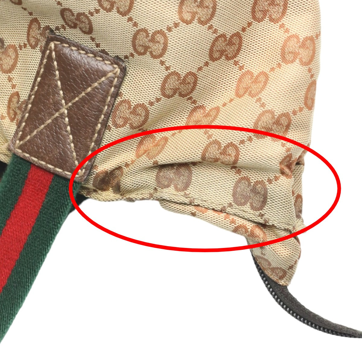 GUCCI Handbag 131228 GG canvas beige Tote Bag Sherry line Women Used Authentic