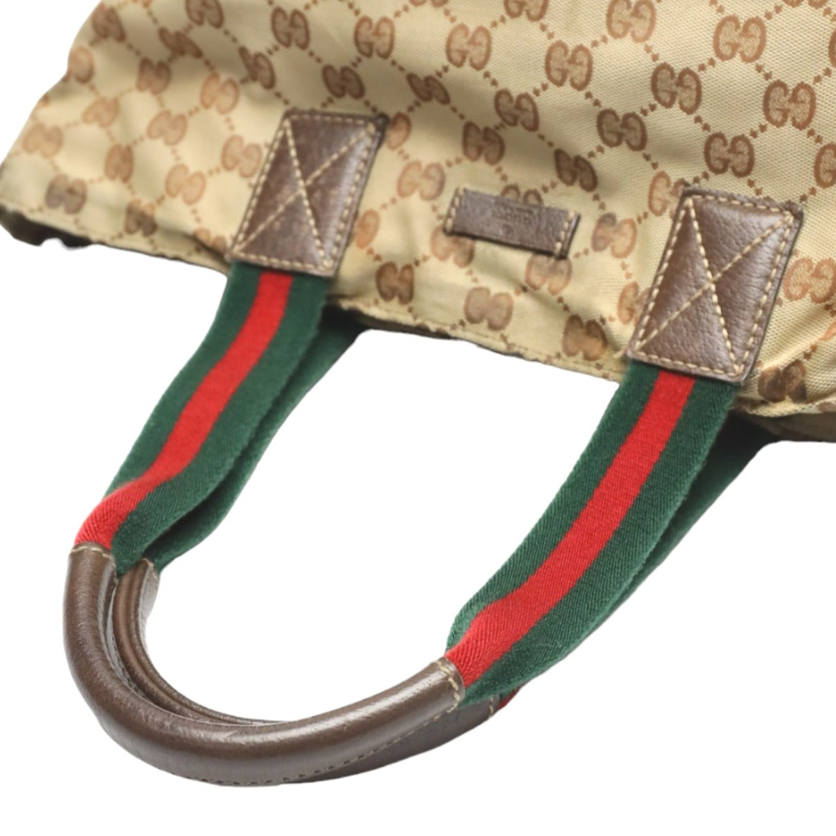 GUCCI Handbag 131228 GG canvas beige Tote Bag Sherry line Women Used Authentic