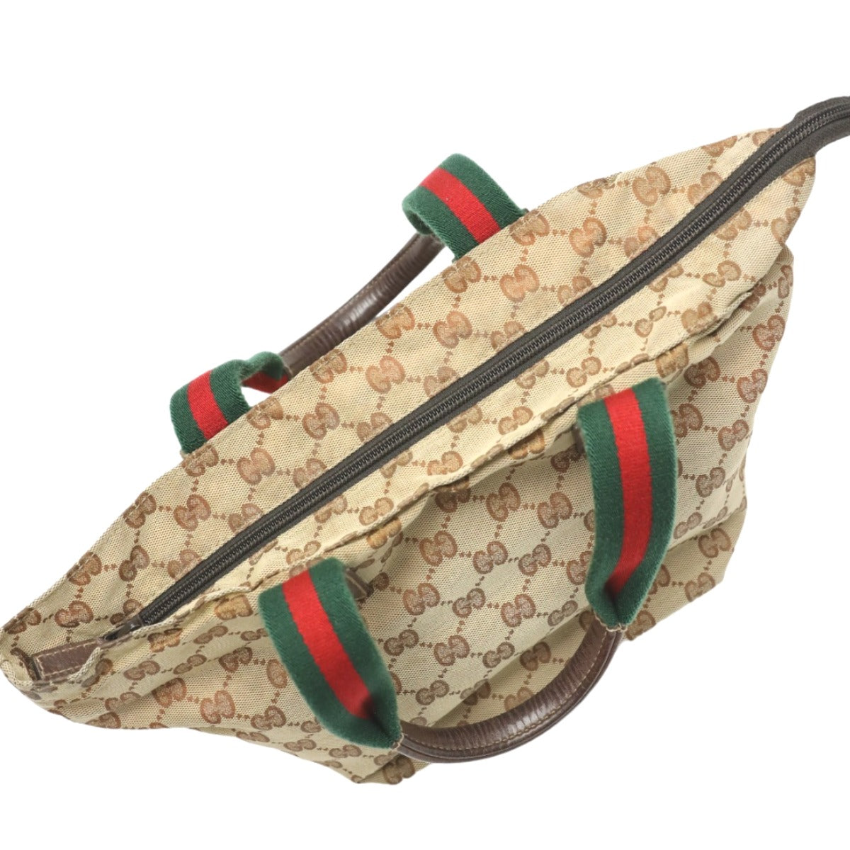 GUCCI Handbag 131228 GG canvas beige Tote Bag Sherry line Women Used Authentic