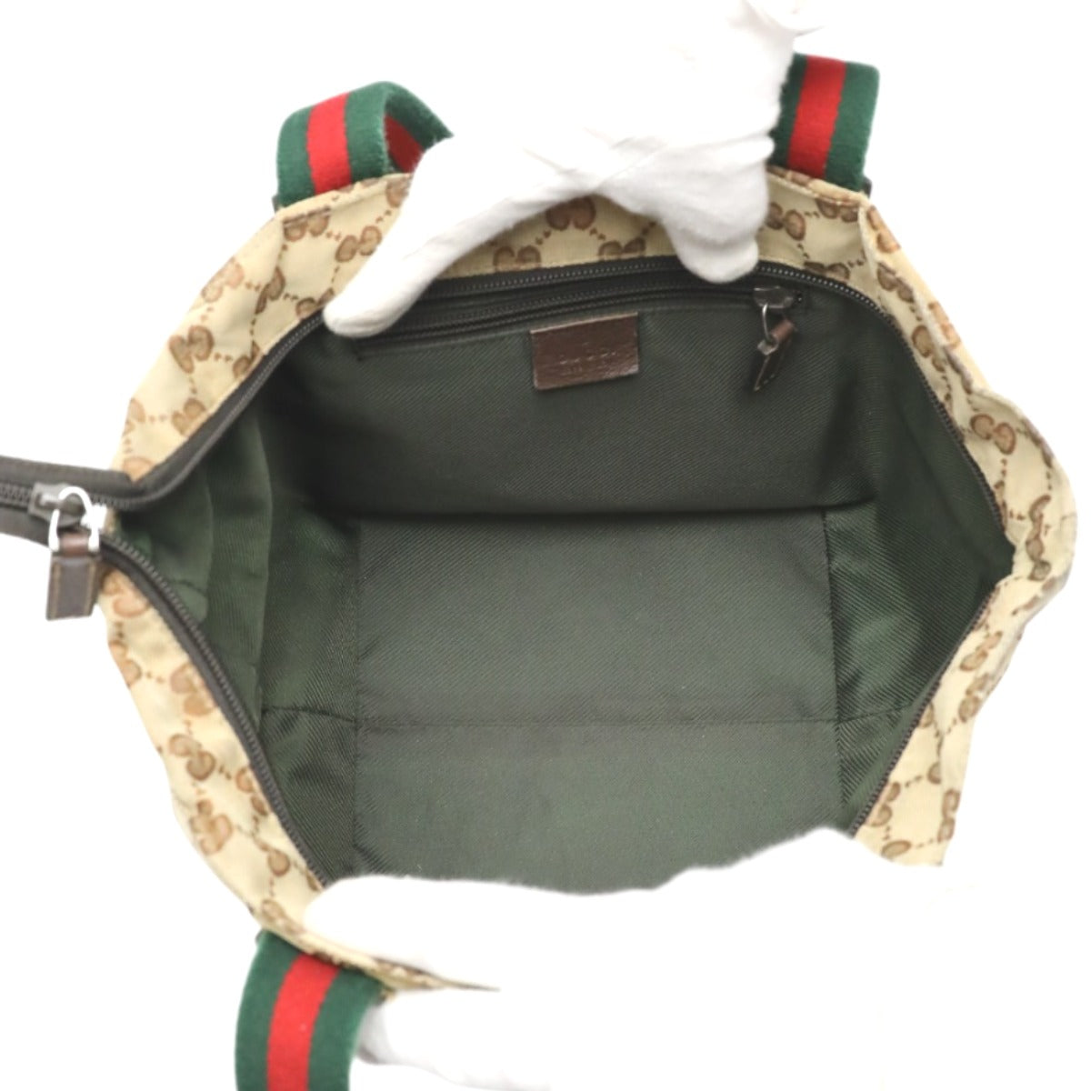 GUCCI Handbag 131228 GG canvas beige Tote Bag Sherry line Women Used Authentic