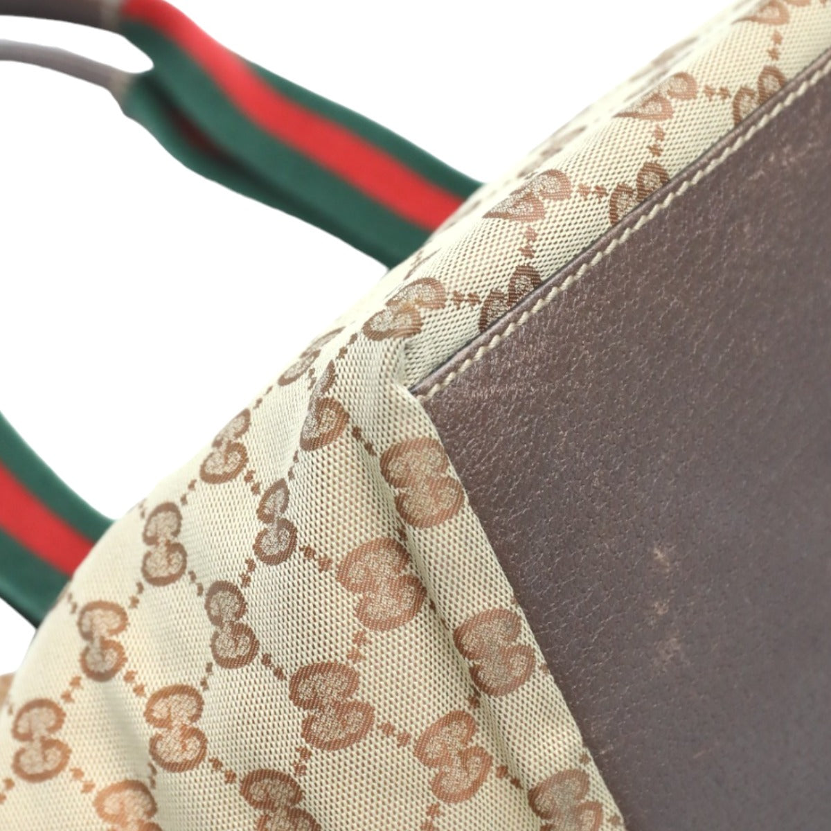 GUCCI Handbag 131228 GG canvas beige Tote Bag Sherry line Women Used Authentic