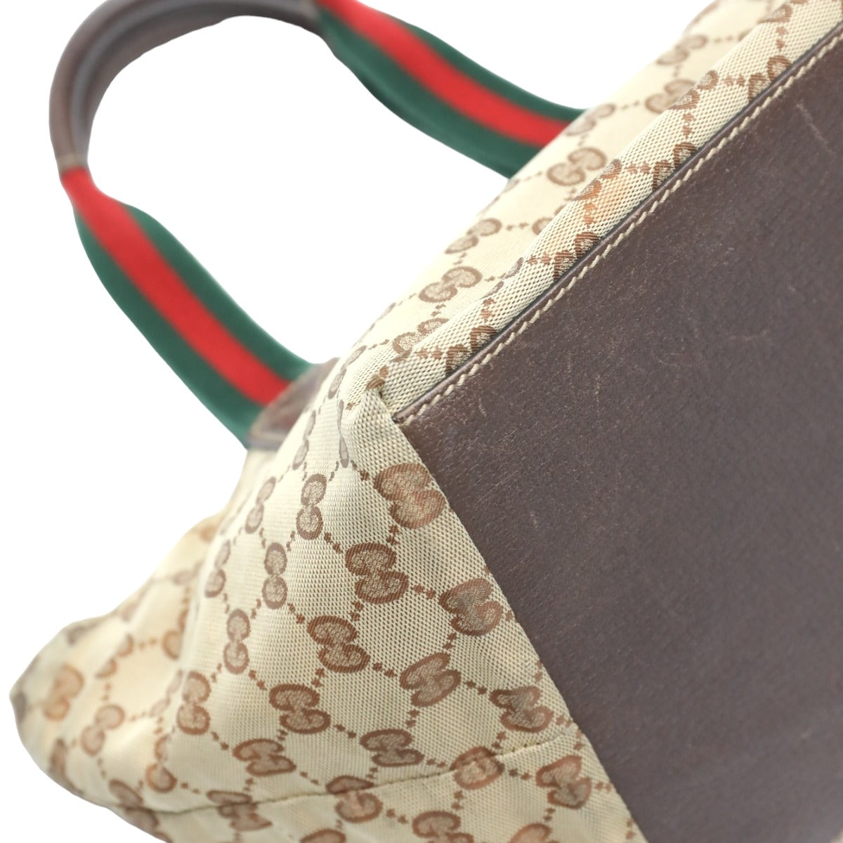 GUCCI Handbag 131228 GG canvas beige Tote Bag Sherry line Women Used Authentic