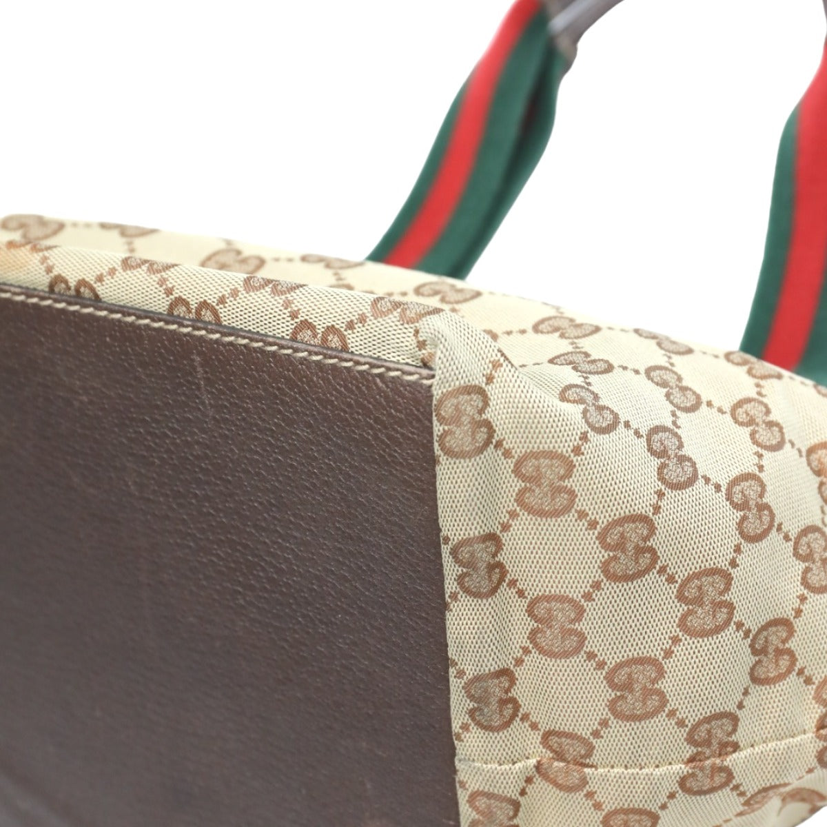 GUCCI Handbag 131228 GG canvas beige Tote Bag Sherry line Women Used Authentic