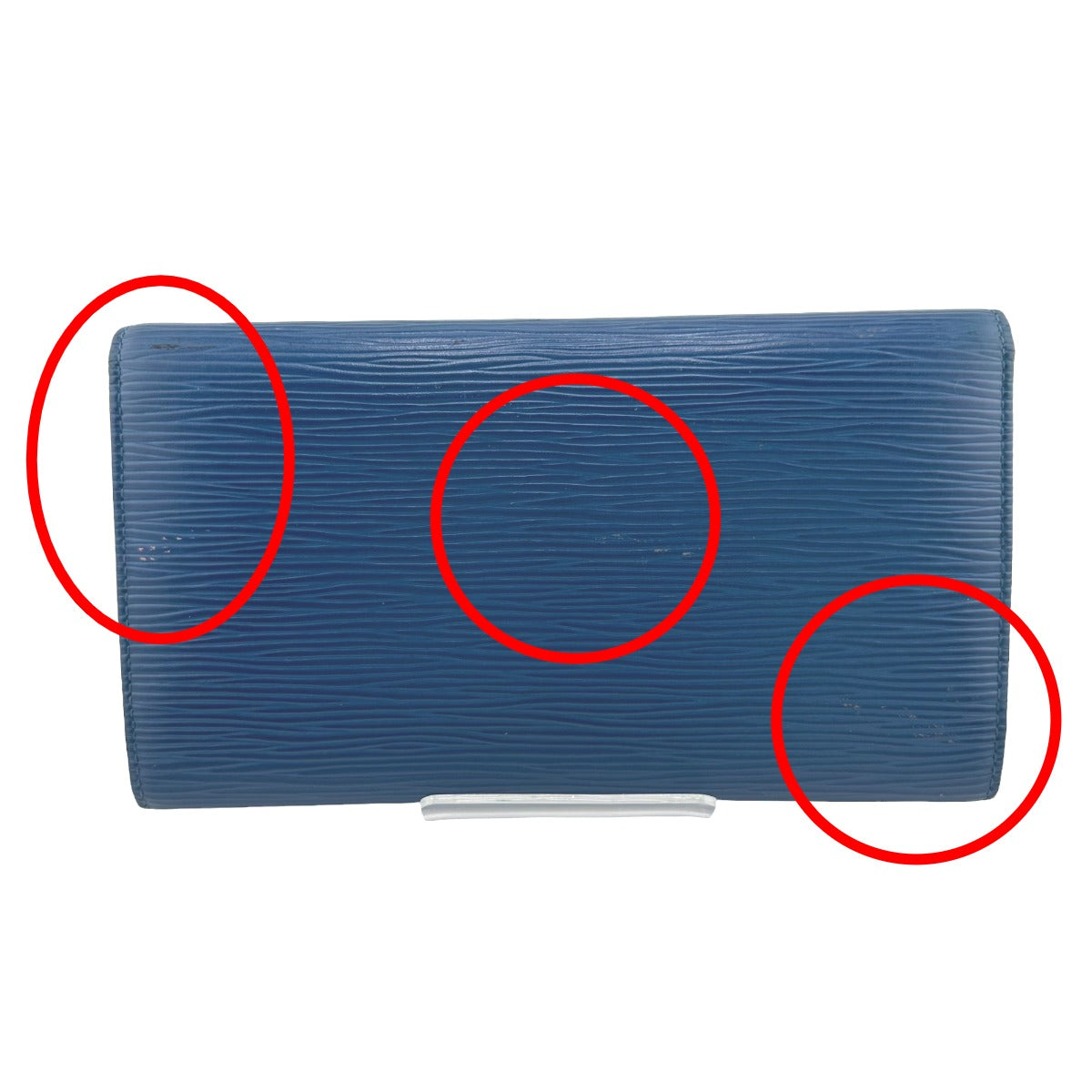 LOUIS VUITTON Long Wallet Purse M63385 Epi Leather Toledo Blue Epi Porte Tresor
