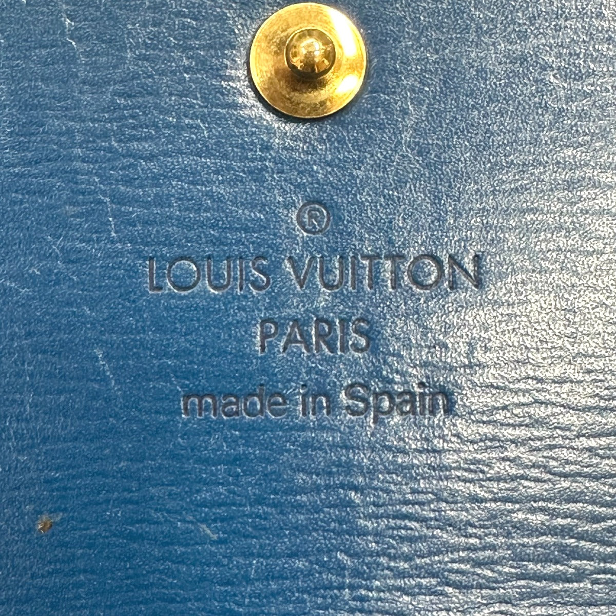 LOUIS VUITTON Long Wallet Purse M63385 Epi Leather Toledo Blue Epi Porte Tresor