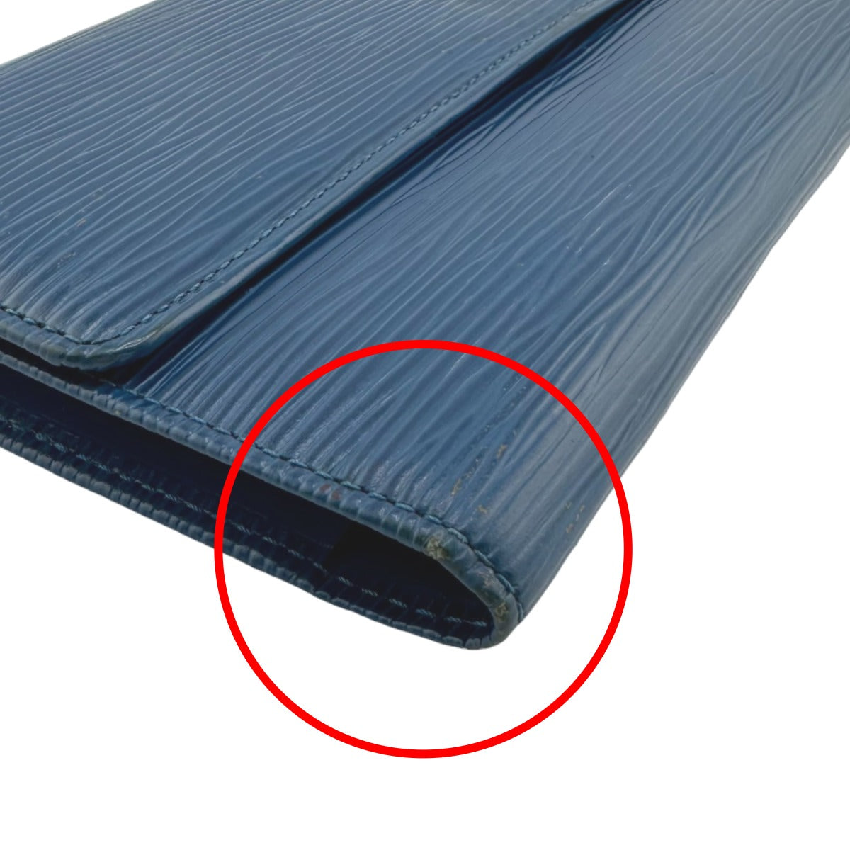 LOUIS VUITTON Long Wallet Purse M63385 Epi Leather Toledo Blue Epi Porte Tresor