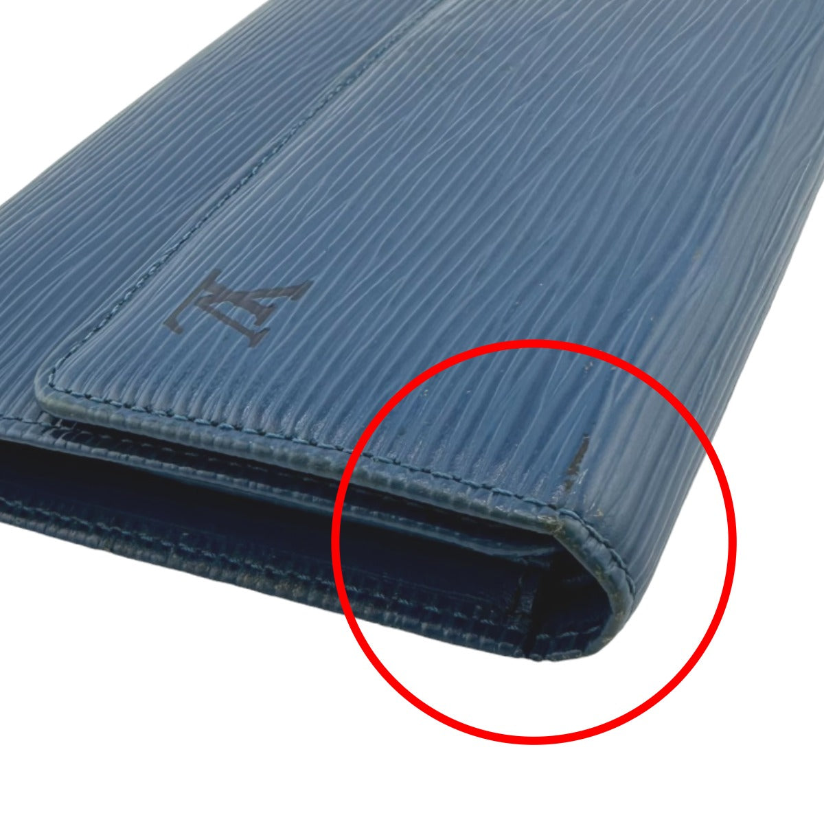LOUIS VUITTON Long Wallet Purse M63385 Epi Leather Toledo Blue Epi Porte Tresor