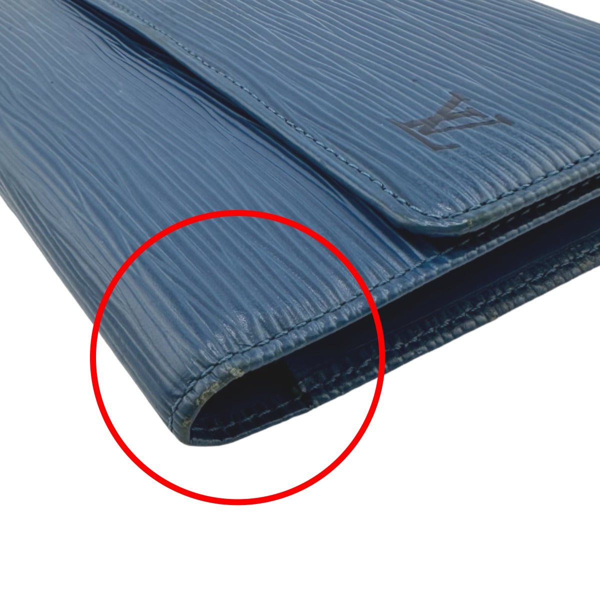 LOUIS VUITTON Long Wallet Purse M63385 Epi Leather Toledo Blue Epi Porte Tresor