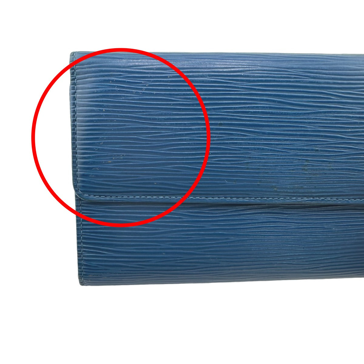 LOUIS VUITTON Long Wallet Purse M63385 Epi Leather Toledo Blue Epi Porte Tresor