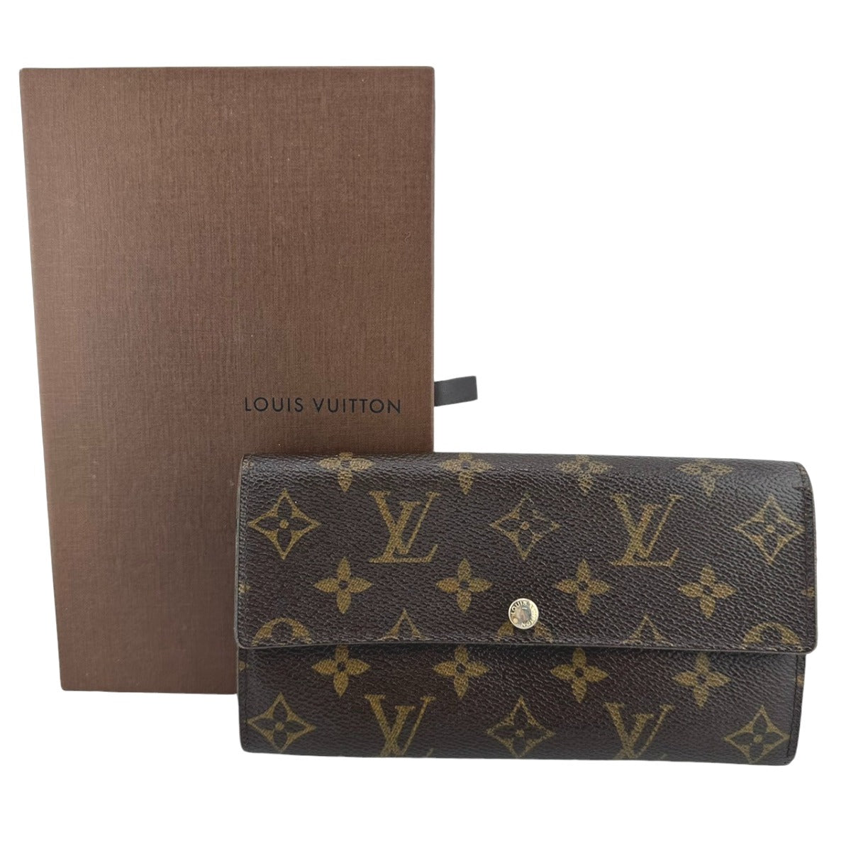 LOUIS VUITTON Long Wallet Purse M61734 Monogram canvas Brown Monogram Portefeuille Sara