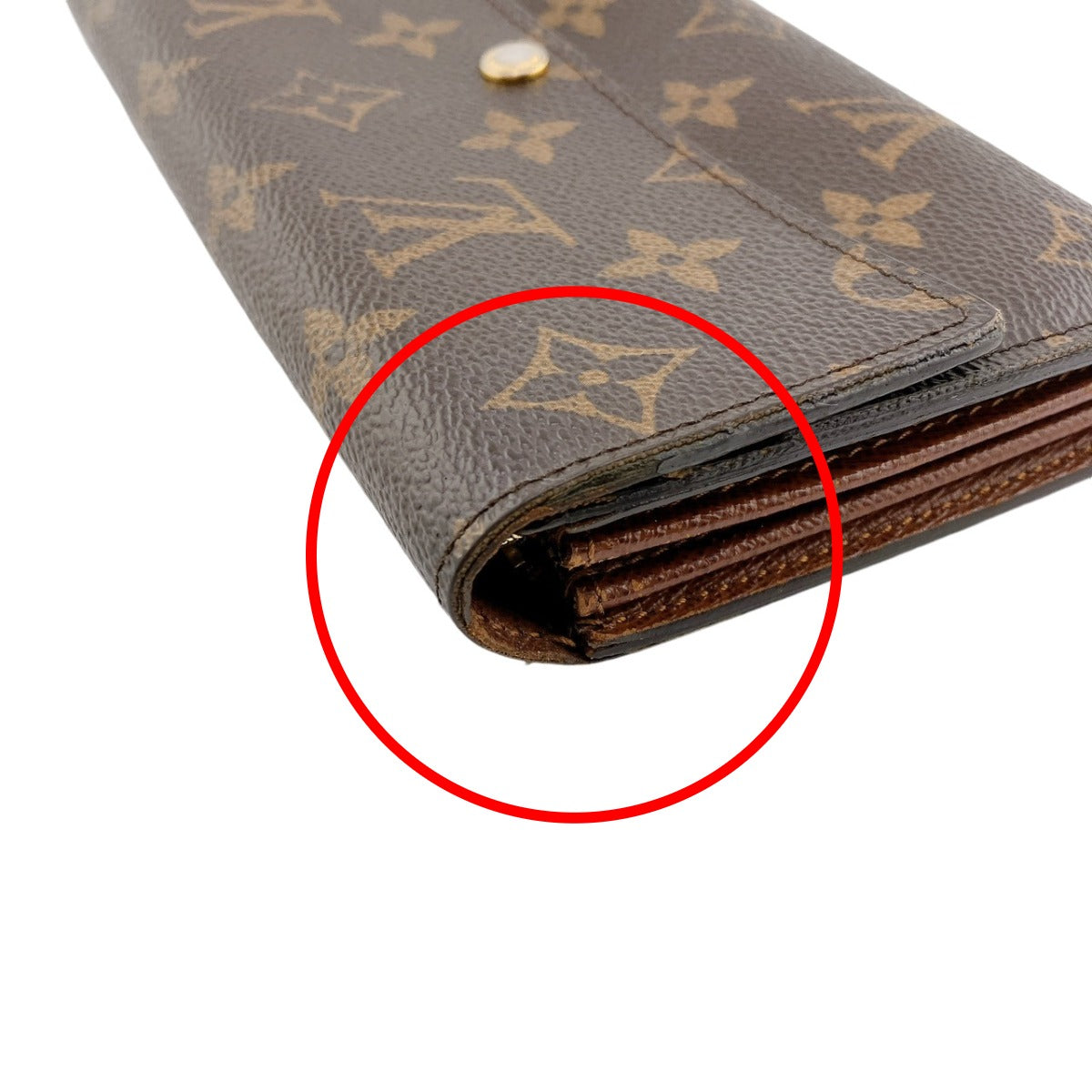 LOUIS VUITTON Long Wallet Purse M61734 Monogram canvas Brown Monogram Portefeuille Sara