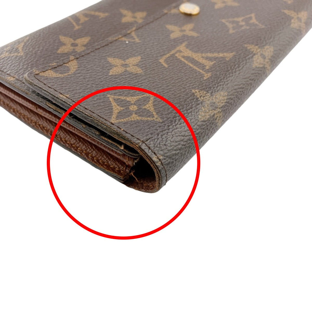 LOUIS VUITTON Long Wallet Purse M61734 Monogram canvas Brown Monogram Portefeuille Sara