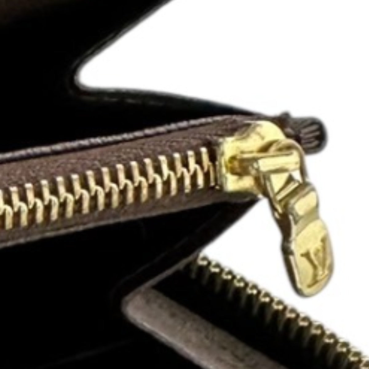 LOUIS VUITTON Long Wallet Purse N60015 Damier canvas, leather Brown Damier Zippy wallet old model