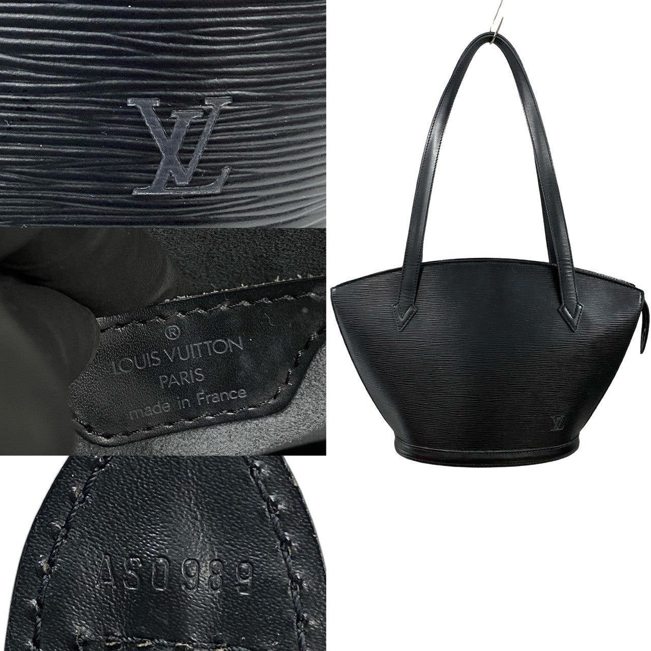 LOUIS VUITTON Shoulder Bag M52332 Epi Leather black Epi Saint Jacques Poignier Long