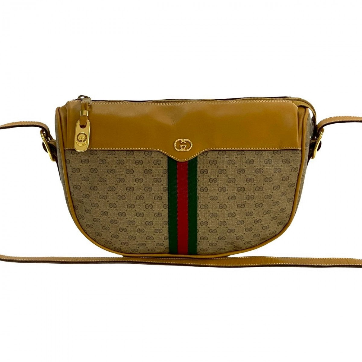 GUCCI Shoulder Bag leather Brown Sherry line
