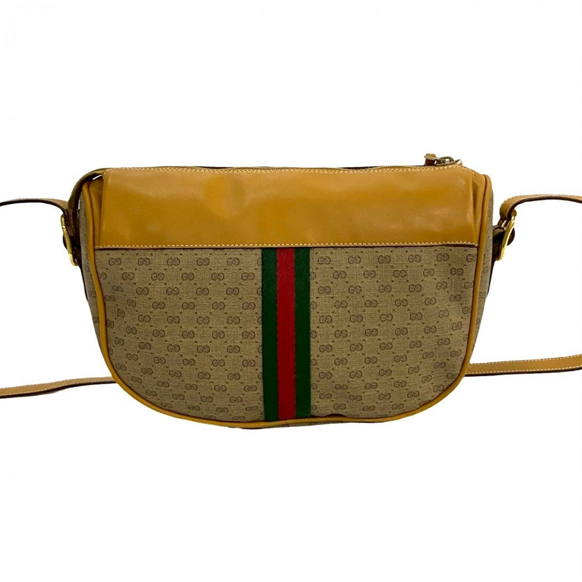 GUCCI Shoulder Bag leather Brown Sherry line
