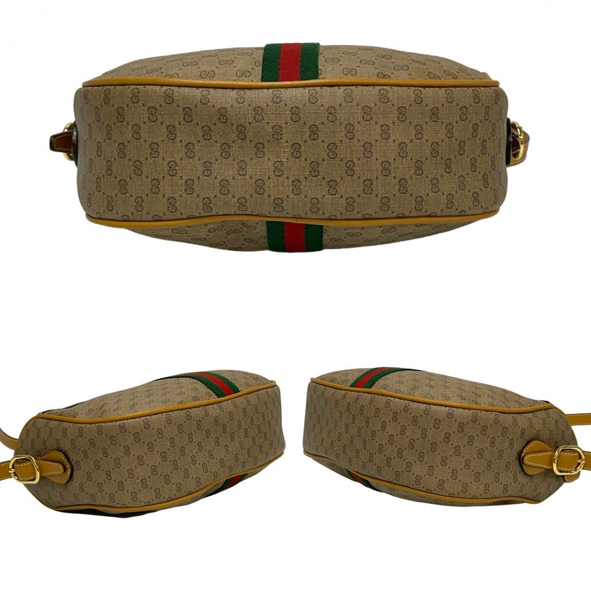 GUCCI Shoulder Bag leather Brown Sherry line