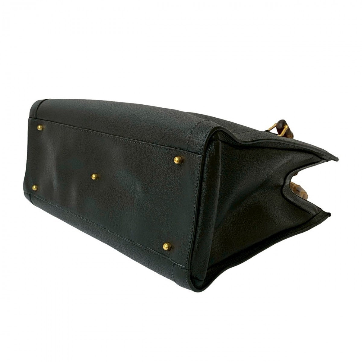 GUCCI Handbag leather black Bamboo