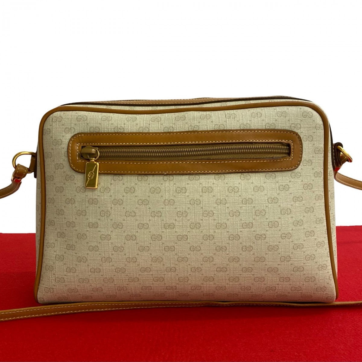 GUCCI Shoulder Bag leather Brown