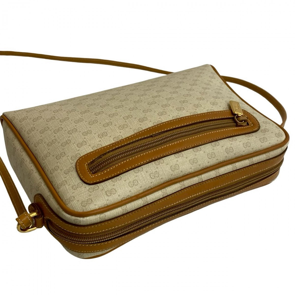 GUCCI Shoulder Bag leather Brown