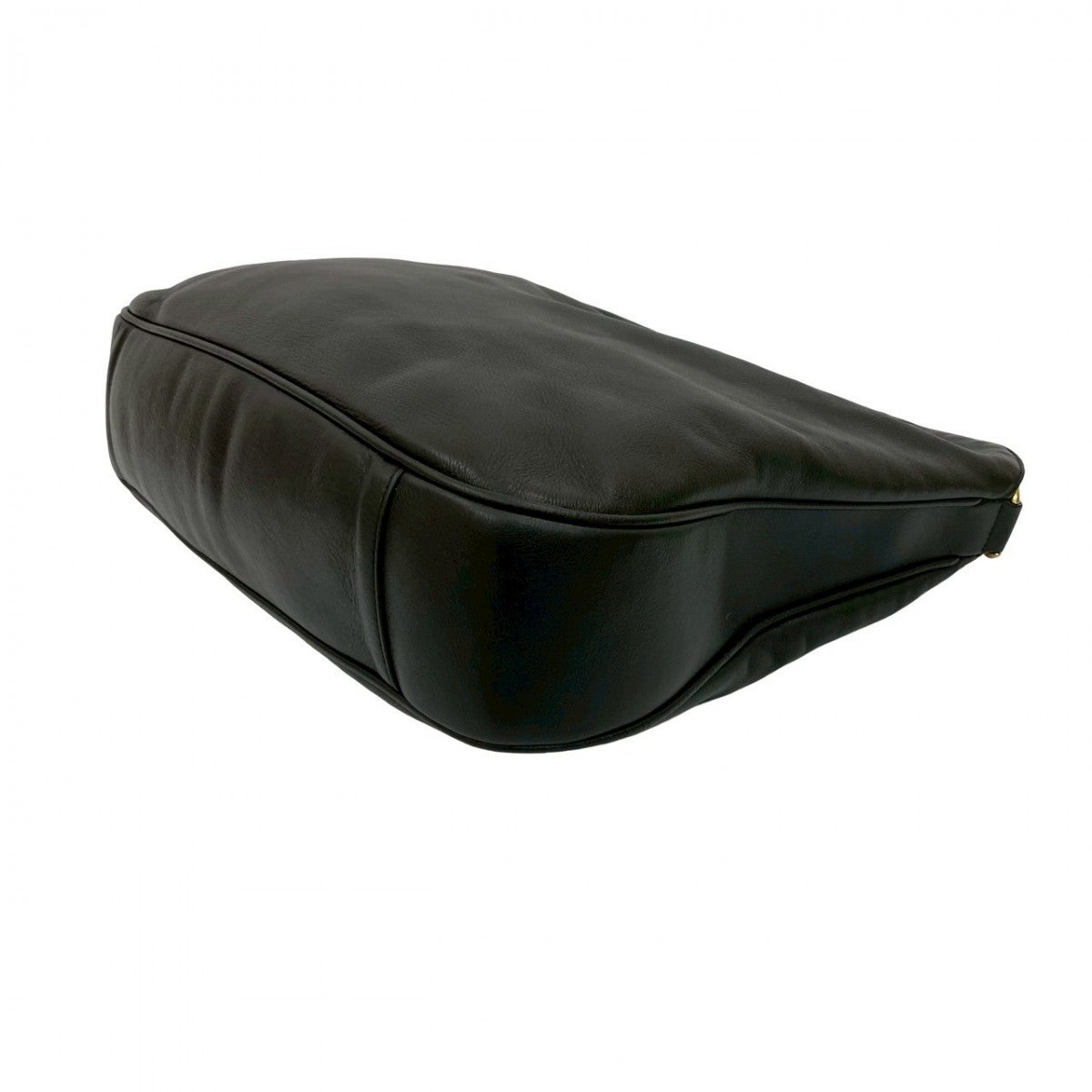 GUCCI Shoulder Bag leather black Bamboo