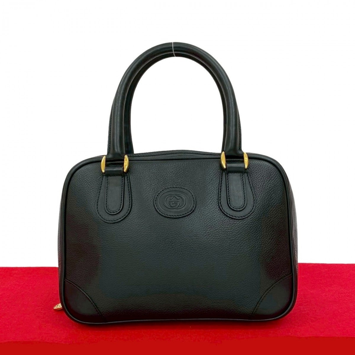 GUCCI Handbag leather black