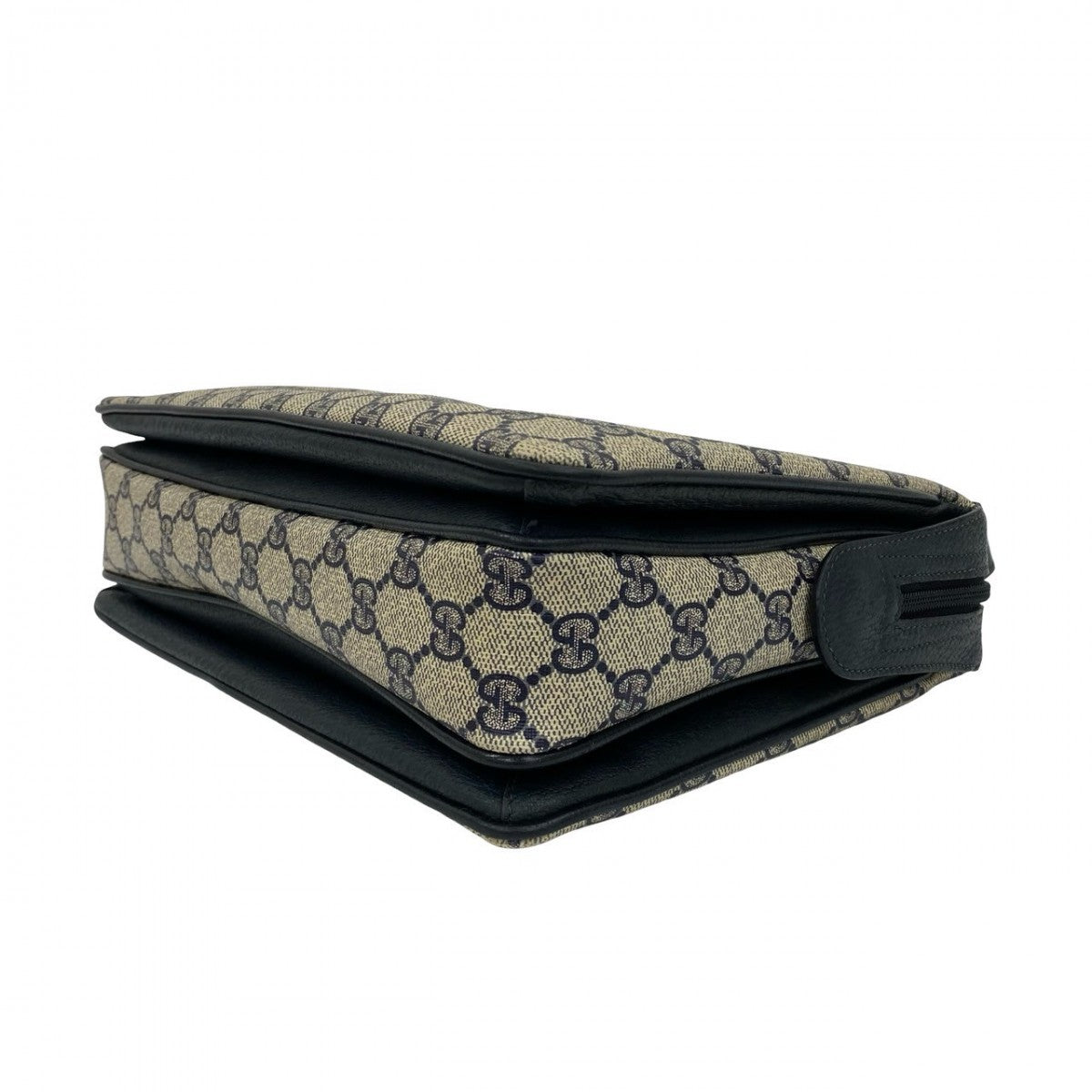 GUCCI Handbag leather Navy Sherry line