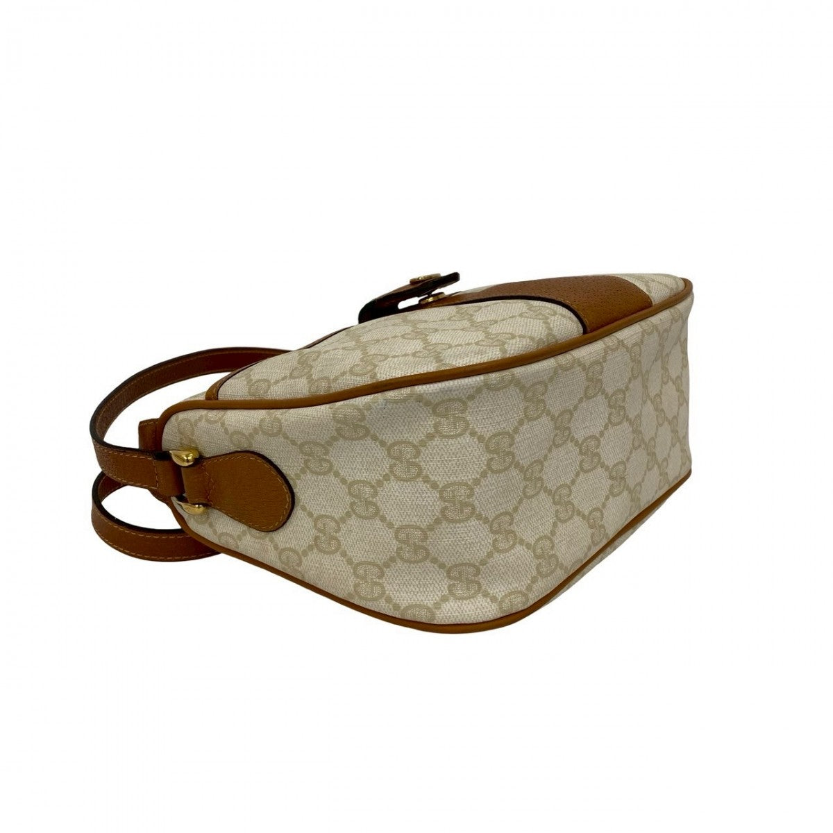 GUCCI Shoulder Bag leather white Sherry line
