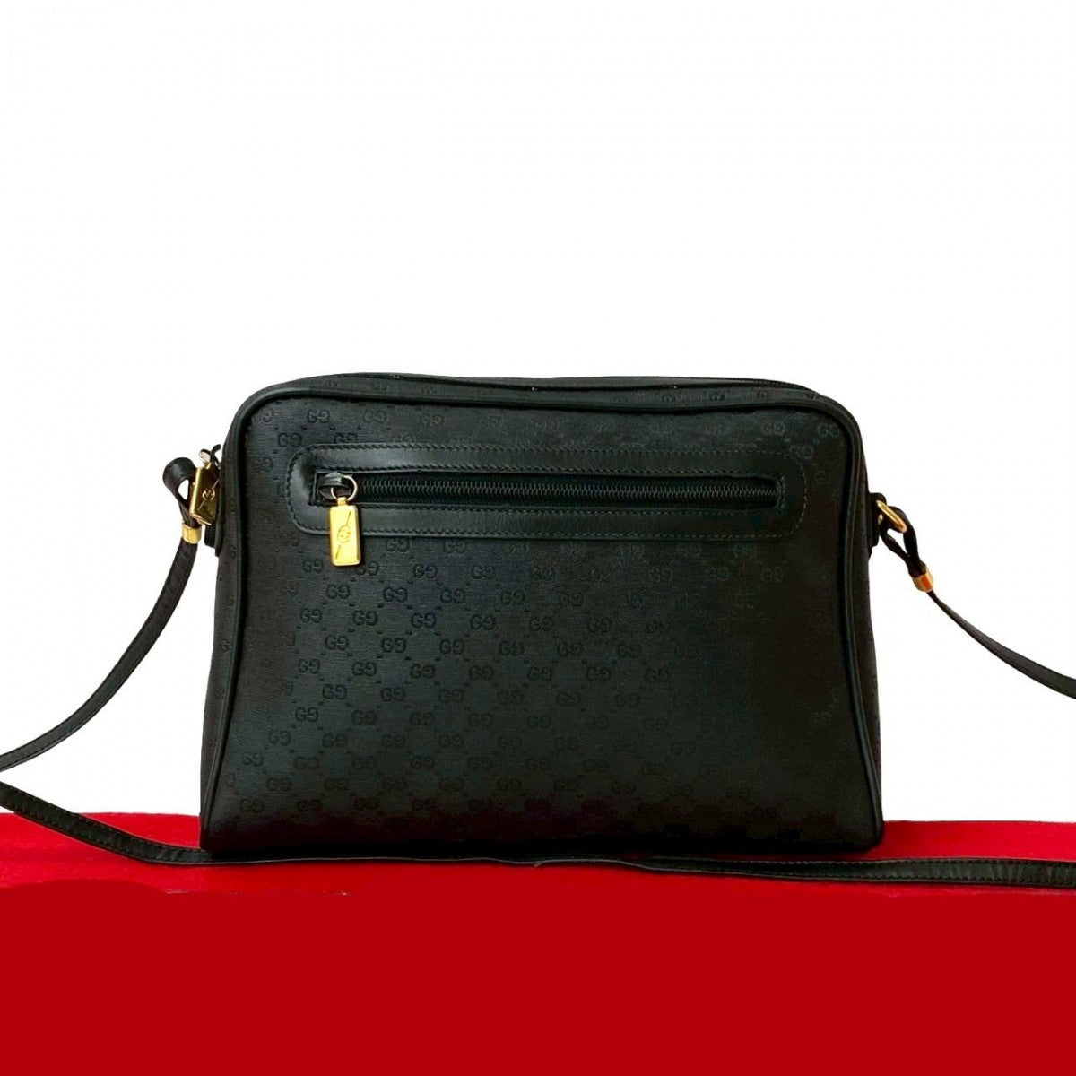 GUCCI Shoulder Bag leather black