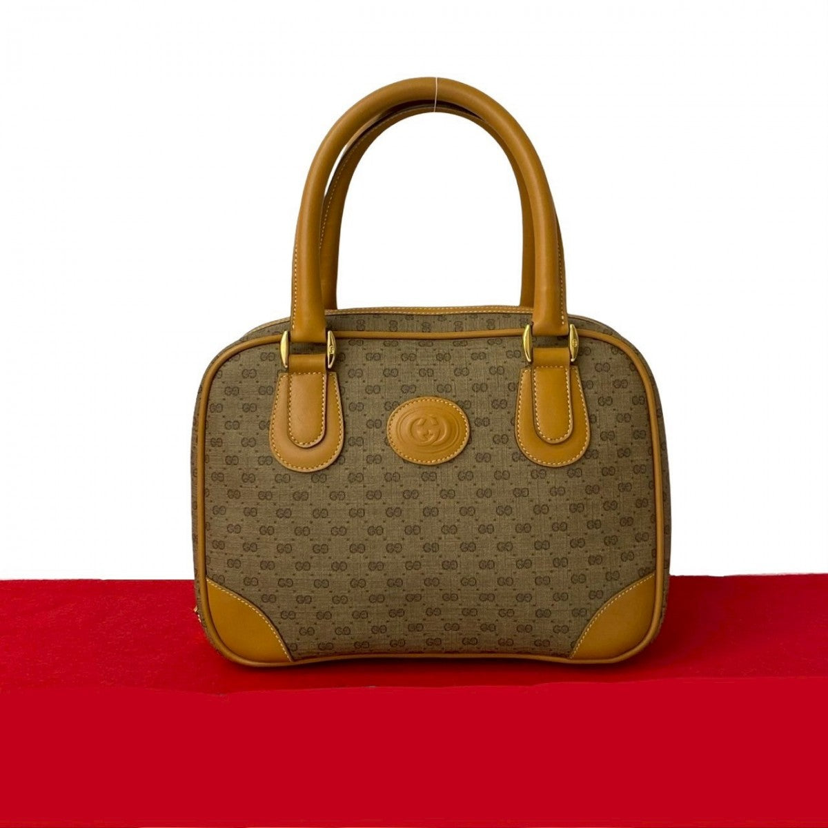 GUCCI Handbag leather Brown