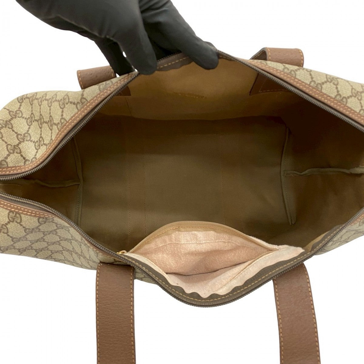 GUCCI Boston Duffel bag leather Brown