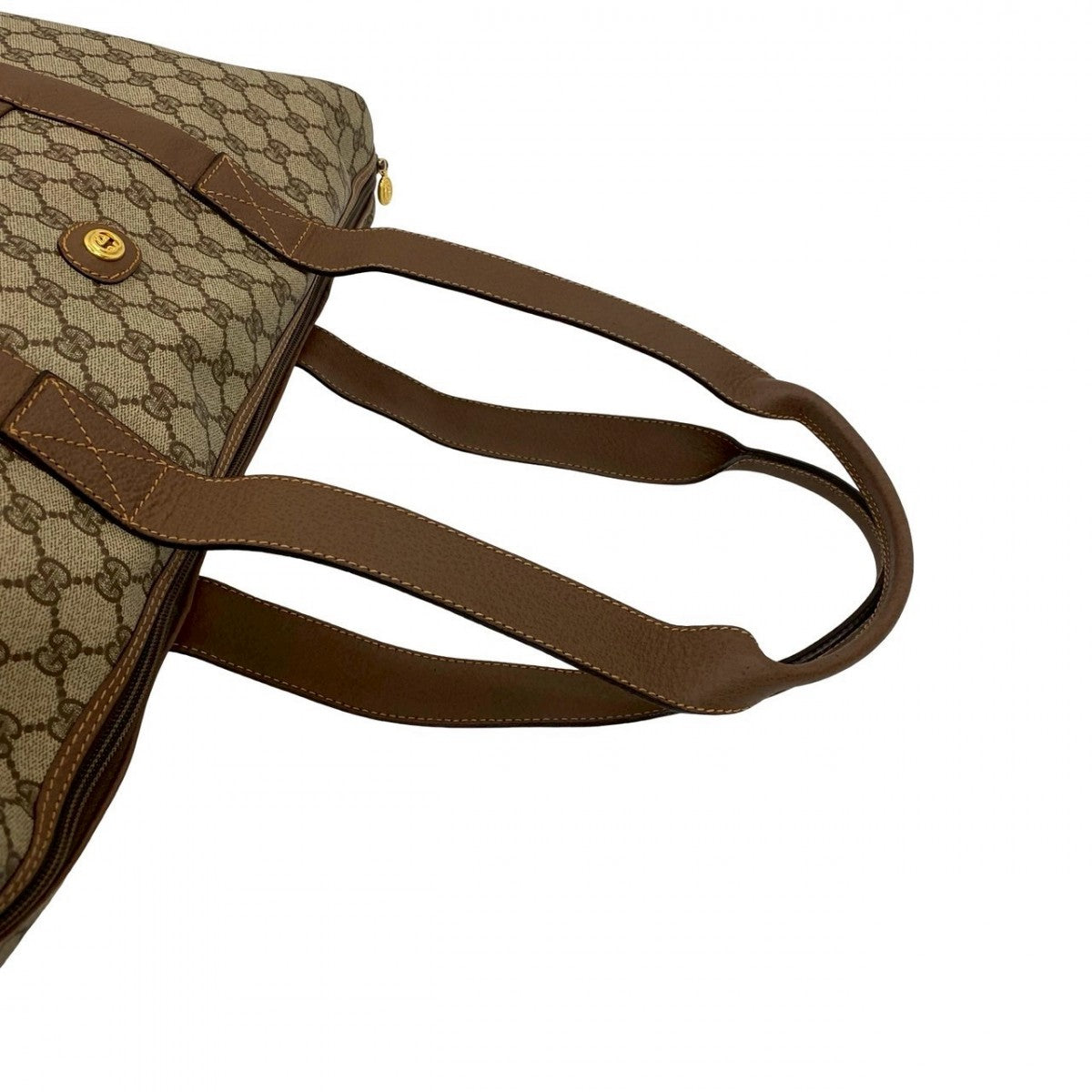 GUCCI Boston Duffel bag leather Brown