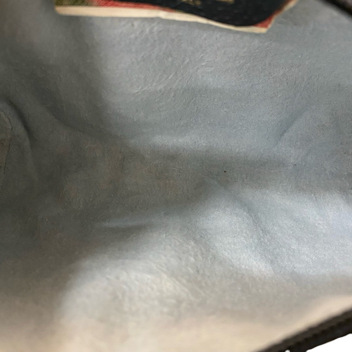 GUCCI Shoulder Bag leather Navy Sherry line