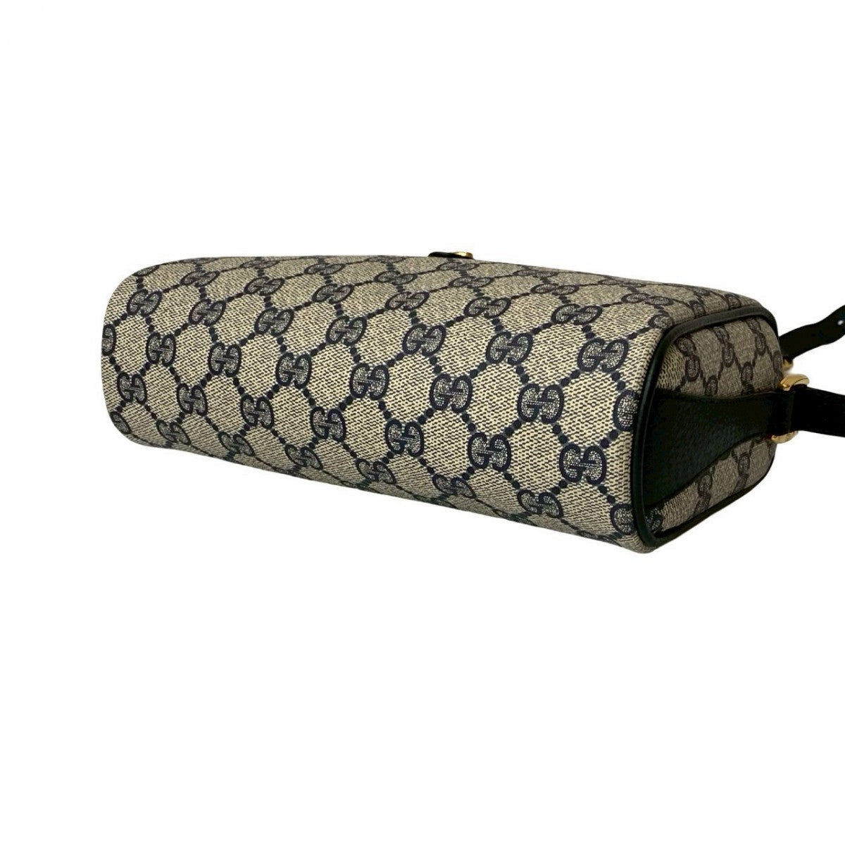 GUCCI Shoulder Bag leather Navy Sherry line