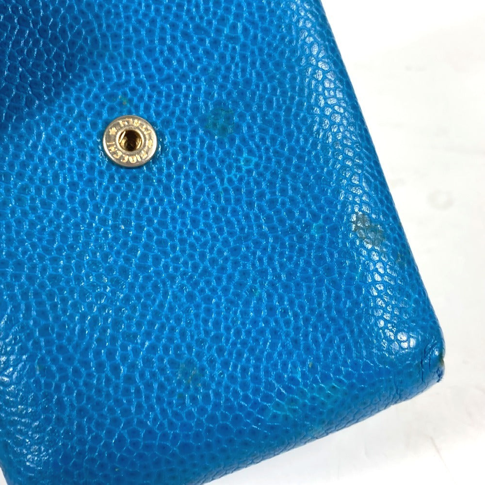 CHANEL Cigarette case A13511 Caviar skin blue CC COCO Mark
