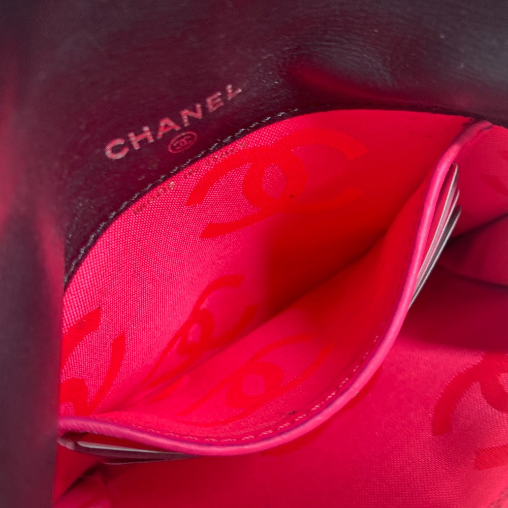 CHANEL Folded wallet leather black Cambon line CC COCO Mark