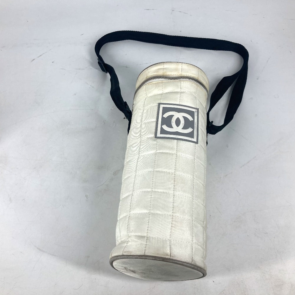 CHANEL Shoulder Bag Nylon canvas white Sports CC COCO Mark Bottle Holder