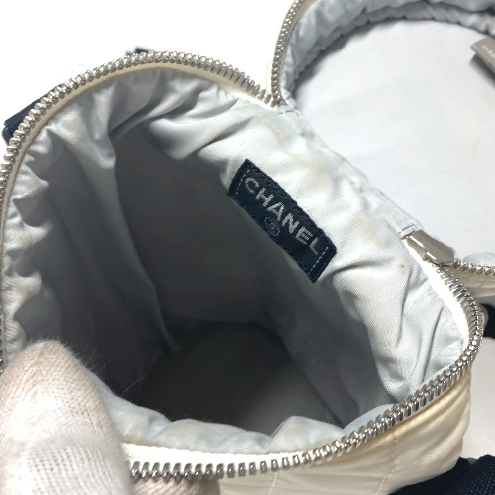 CHANEL Shoulder Bag Nylon canvas white Sports CC COCO Mark Bottle Holder