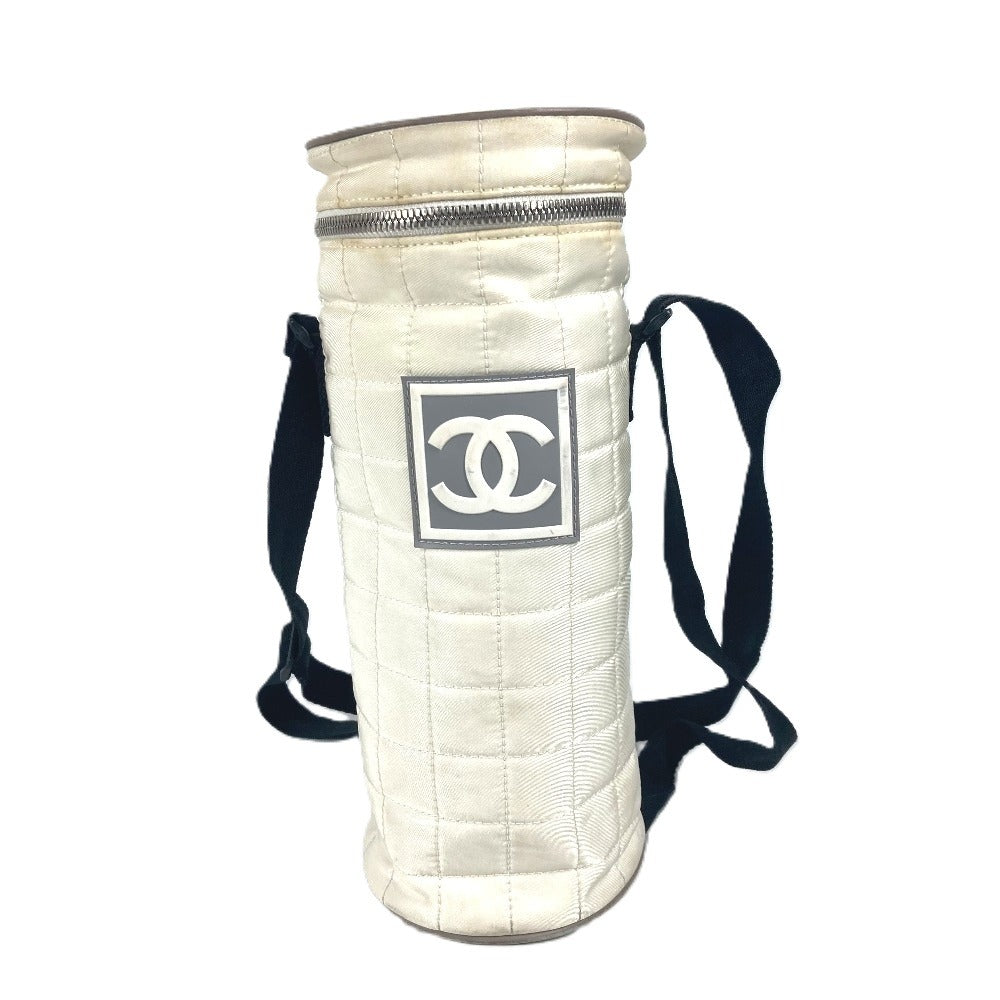 CHANEL Shoulder Bag Nylon canvas white Sports CC COCO Mark Bottle Holder