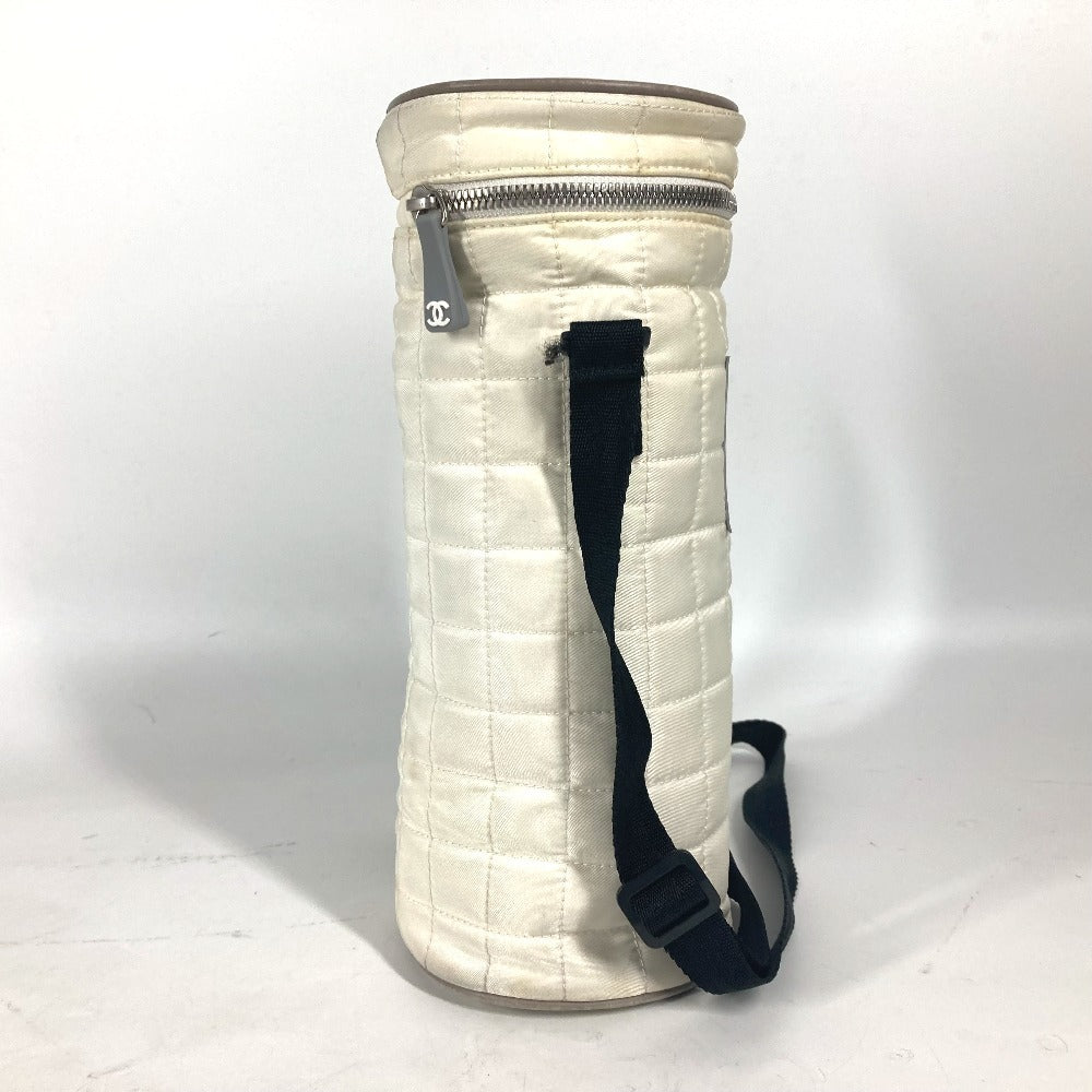 CHANEL Shoulder Bag Nylon canvas white Sports CC COCO Mark Bottle Holder