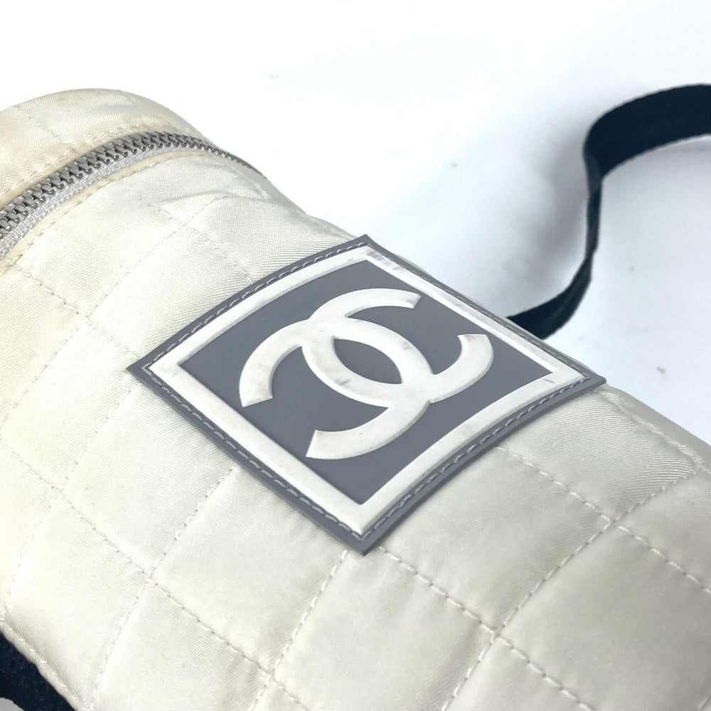 CHANEL Shoulder Bag Nylon canvas white Sports CC COCO Mark Bottle Holder