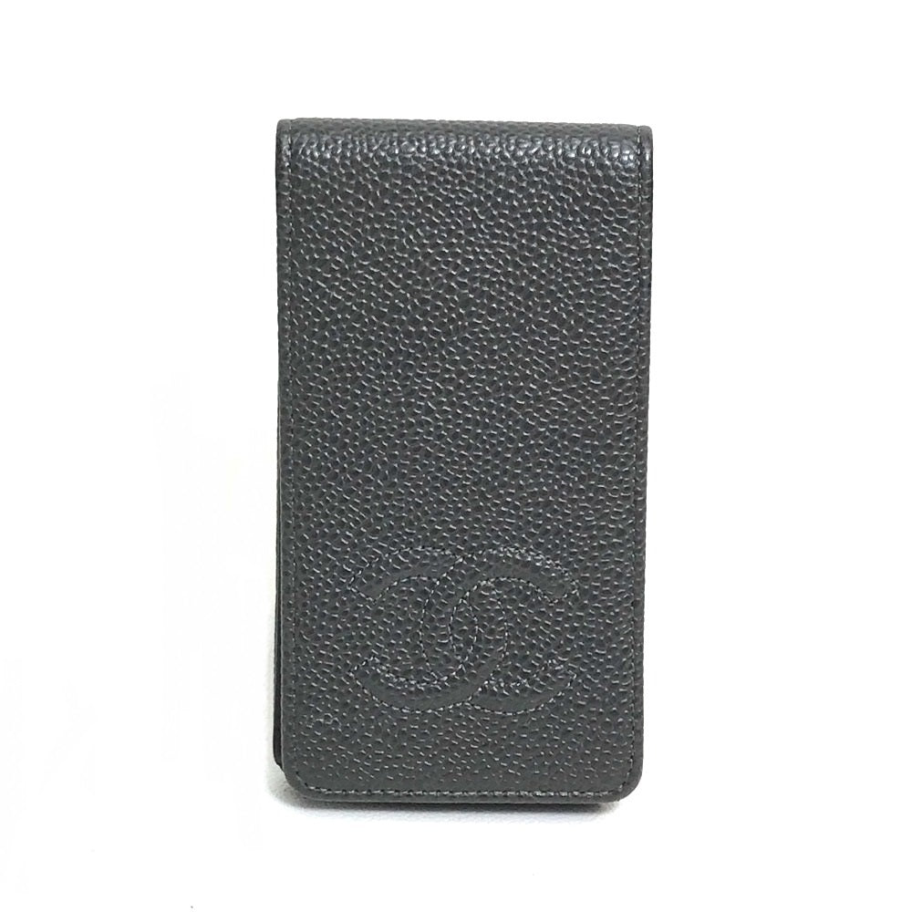 CHANEL iPhone case Caviar skin gray CC COCO Mark iphone4 / 4S compatible
