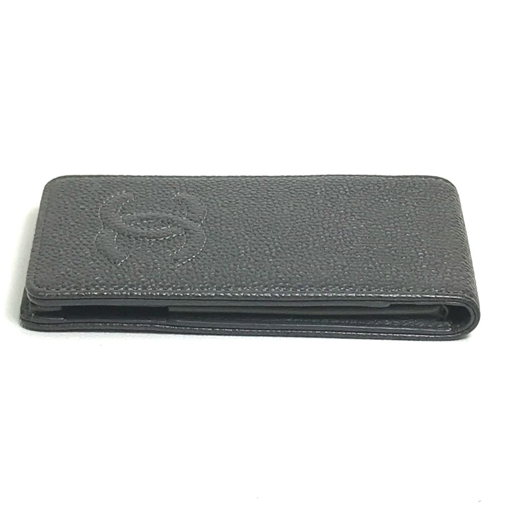 CHANEL iPhone case Caviar skin gray CC COCO Mark iphone4 / 4S compatible