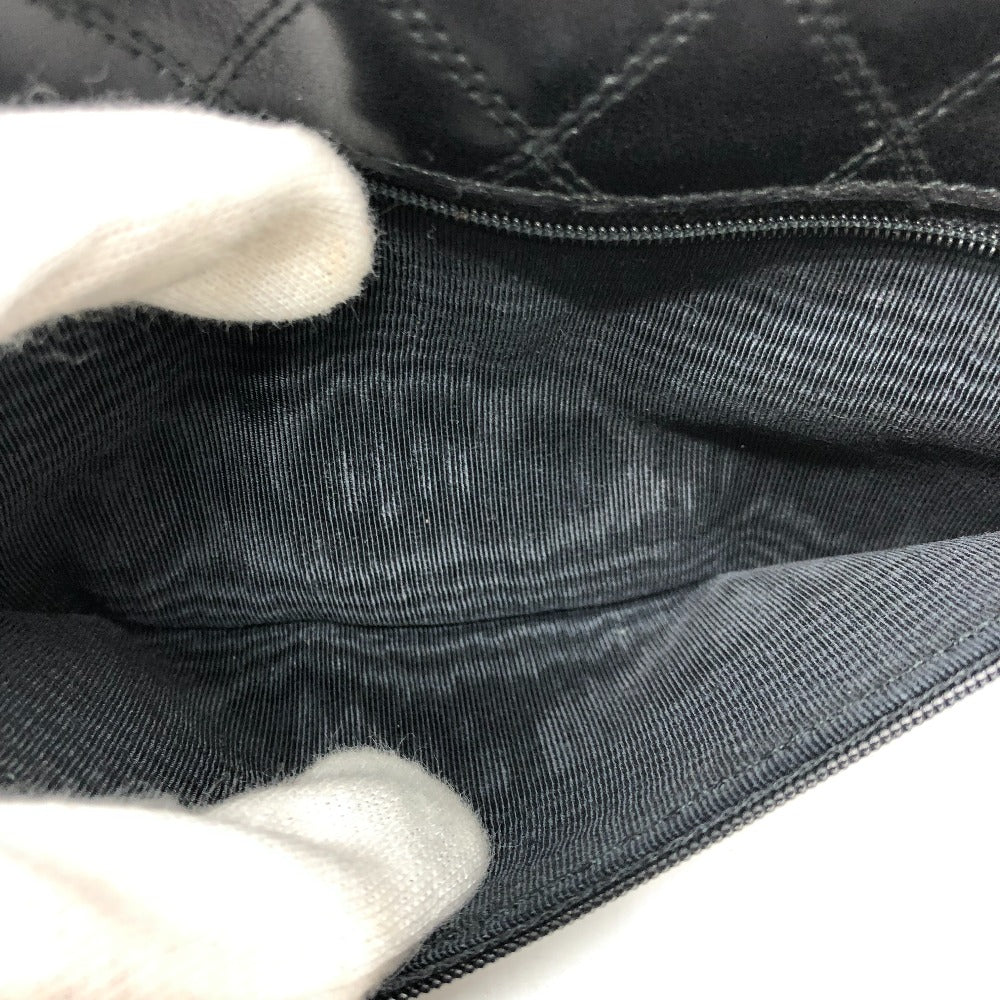CHANEL Long Wallet Purse lambskin black Matrasse