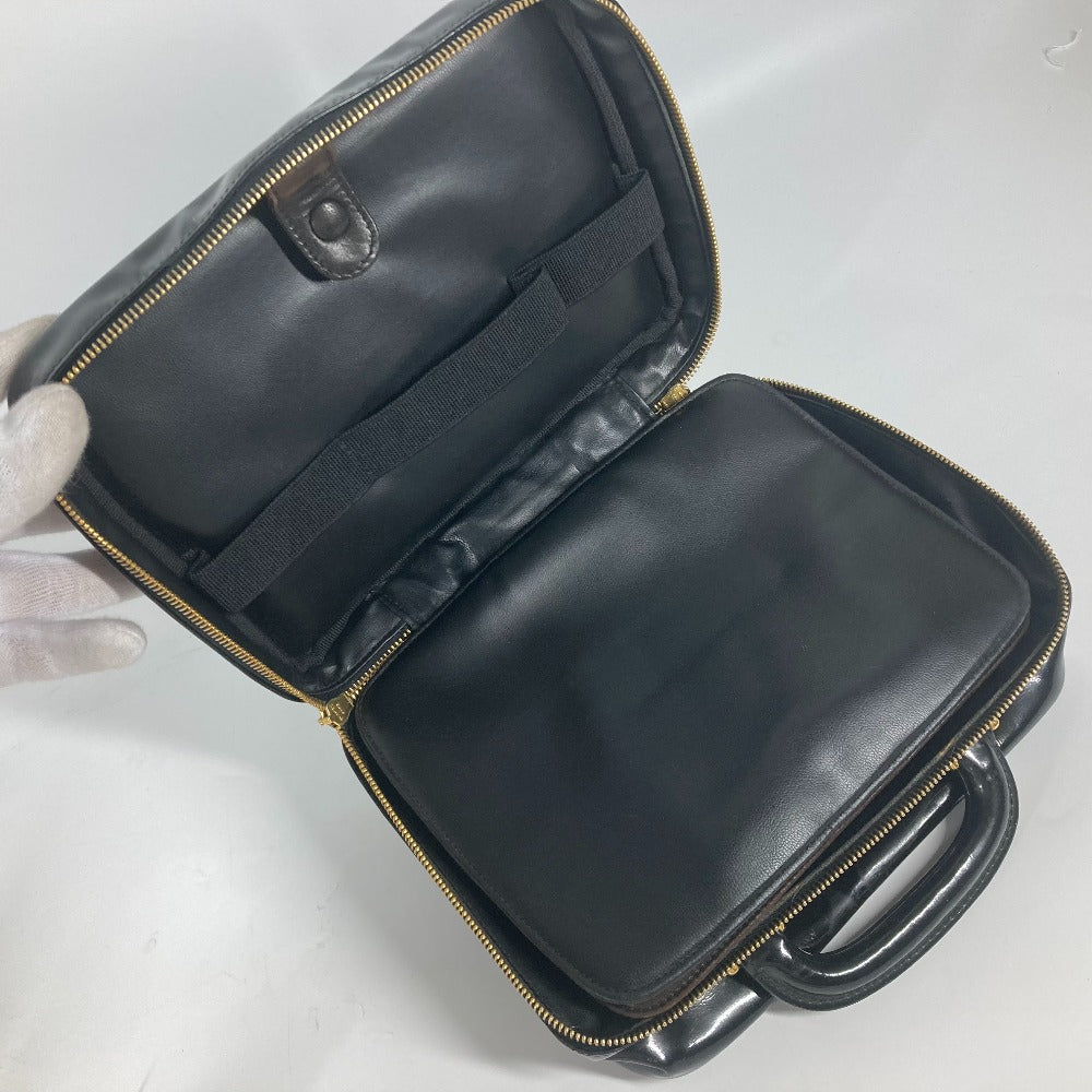 CHANEL Vanity bag enamel black vintage CC COCO Mark Women Used Authentic